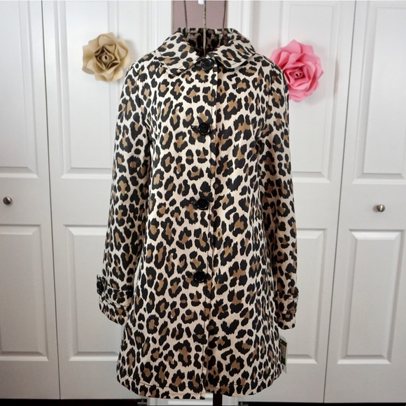 **SOLD** BNWT! Kate Spade - Leopard Print Trench - Picture 5 of 8